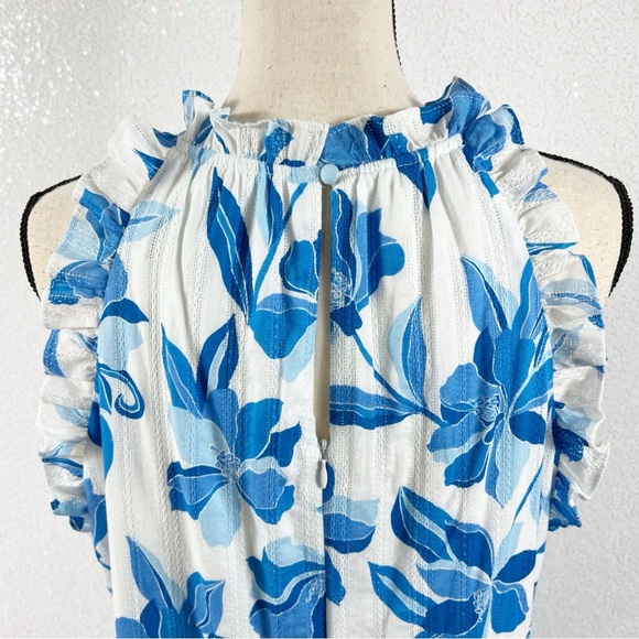 Clover and Sloan blue and white floral dress size medium - Picture 7 of 16